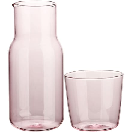 (Roze kan: 520ml, beker: 280 ml) Glazen waterkan Type 3