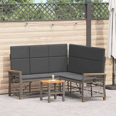 vidaXL - Tuin - verstelbare - bank - set - 5-Aantal - zitplaatsen
