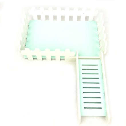 Hamsterhuis Glijbaan Platform Wasbaar Afneembaar Eenvoudig te Installeren PVC Hamster Withek Platform groen