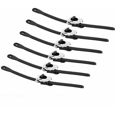 6 STKS Heavy Duty Herbruikbare Ratel Kabelbinders 32 cm 12 Inch Verstelbare Vergrendelingsbanden met Roestvrijstalen Gesp voor