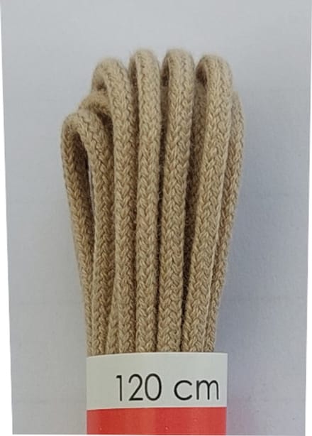 Ronilux Veter - Beige - Dun Rond - Lengte 120 cm - Dikte 2,5 mm - Schoenveter