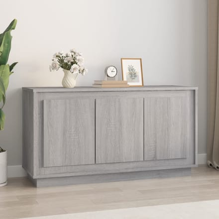 vidaXL - Dressoir - 102x35x55 - cm - bewerkt - hout - grijs - sonoma - eikenkleurig