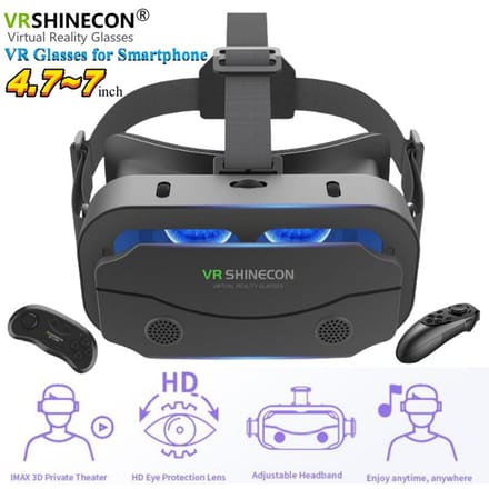 G15 IMAX gigantisch scherm Virtual Reality-bril HD 3D-film Google kartonnen doos VR-helm voor 4,7-7 "telefoon, ondersteuning voor game-joystick