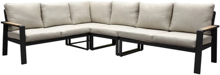 Lola hoek loungeset 4-delig aluminium antraciet