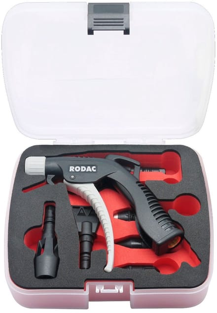 RODAC Blaaspistool met 7 accessoires in koffer RC057SET