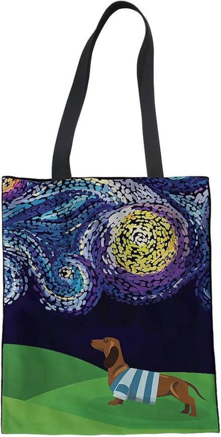 Stevige Canvas Shopper Tas voor Dames - Herbruikbare Tote voor Boodschappen en School