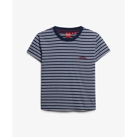 Superdry - Essential Logo Gestreept T-shirt Slanke Pasvorm - Dames - T-shirts