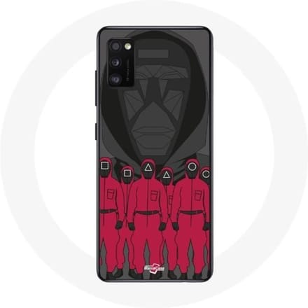 Samsung Galaxy A41 hoesje Squid Game Poster maskeert karakters