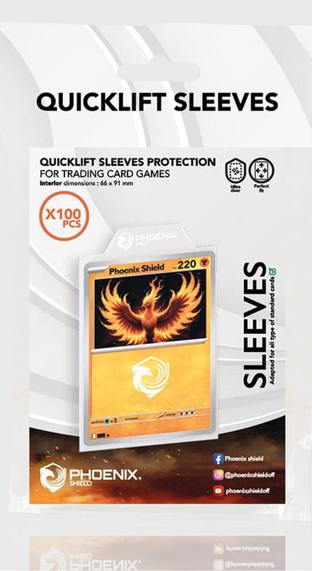 Phoenix Shield kaart sleeves transparant 100 stuks beschermhoesjes.