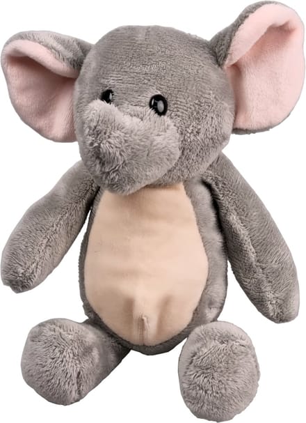 UNITOYS – Zittende Olifant – Grijs – 21cm – Knuffel