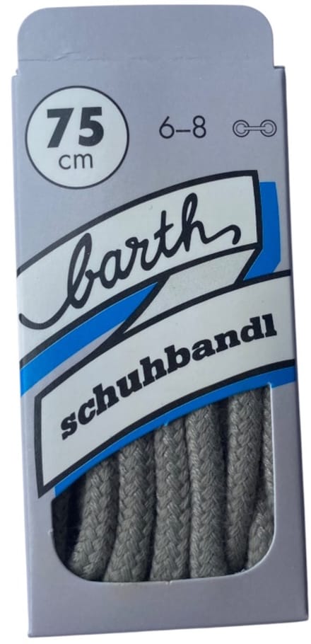 Extra dikke ronde veter Licht Grijs 75cm (Barth)