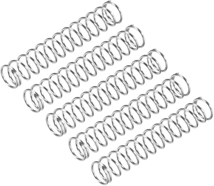 5 stuks drukveren 304 RVS 5mm Buitendiameter 0.5mm Draaddikte 30mm Lengte