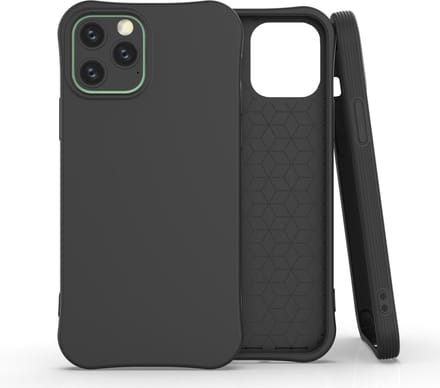 Peachy Soft case TPU hoesje geschikt voor iPhone 12 Pro Max - zwart