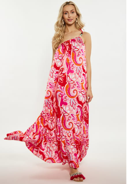 IZIA Jurk Dames Rood Veelkleurig