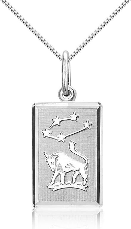 Montebello Ketting Stier - Zilver Gerhod. - Horoscoop - 12x25mm - 45cm