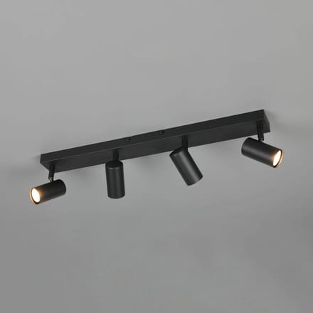 Reality Leuchten Spot Taryn, matzwart, lengte 62 cm, 4-lamps, mini-GU10