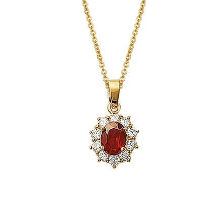 Montebello Ketting Pariana - 925 Zilver Verguld - 12x20mm - 45cm