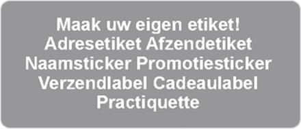 Verzendetiket - zilver - 250 stuks - 21x48mm - rechthoek - gepersonaliseerd - met eigen tekst