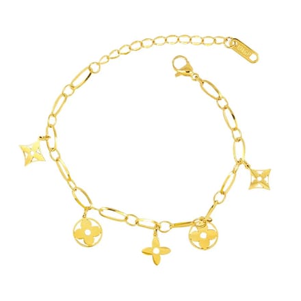 JewelGalerie - Armband -Bedels LV - Goud