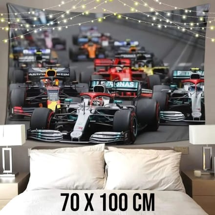 Allernieuwste.nl® Wandkleed Formule 1 Racing F1 - Kunstzinnige Sfeer - 70 x 100 cm