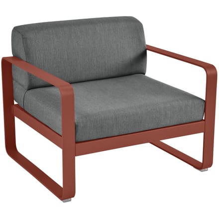 Fermob BELLEVIE fauteuil - 20 okerrood - A3 grafietgrijs
