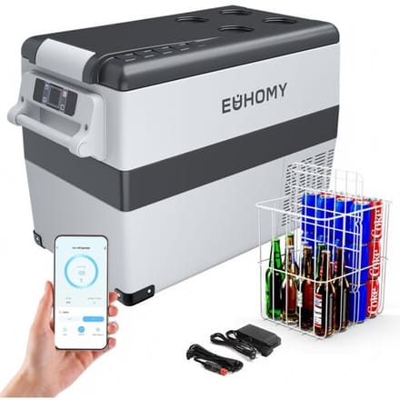 Euhomy 40 l compressor koelbox [-20 °C~20 °C]   snelle koeling in 15 min   app-bediening   eco-modus (