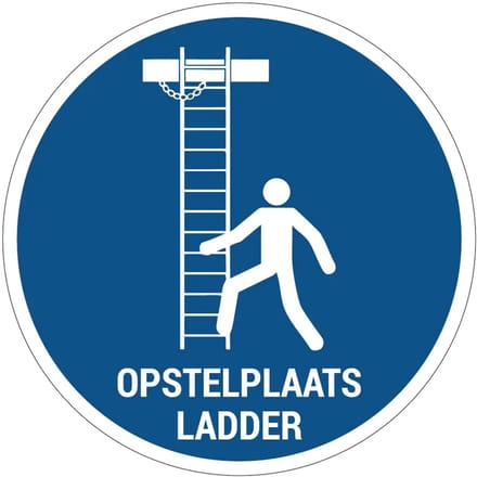 Opstelplaats ladder sticker | 20 cm