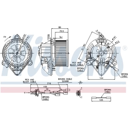 Binnenventilator NISSENS 87042