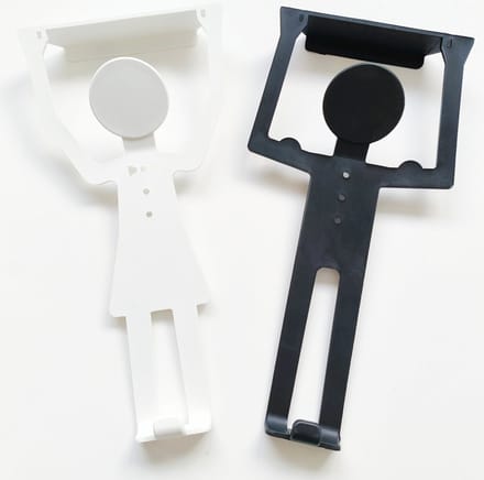 Papillon Deurhanger - 2 stuks Handdoekhouder - Man & Vrouw - Zwart-Wit