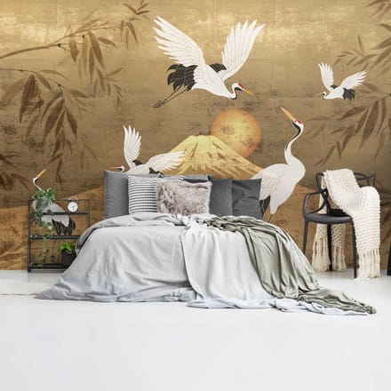Fotobehang Kraanvogels - 260 x 384 - Vlies - REINDERS