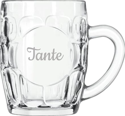 Gegraveerde Bierpul 55cl Tante