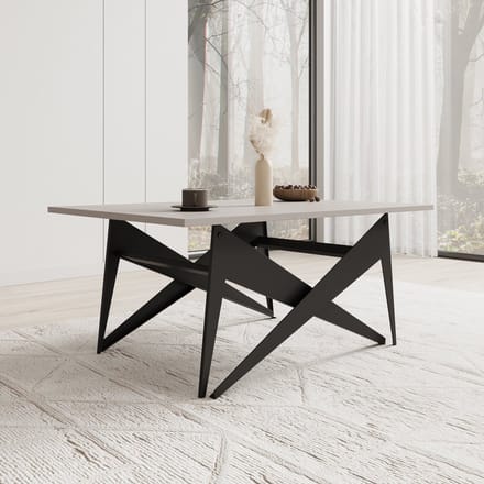 Meubella - Xyra - Salontafel uitschuifbaar tot eettafel - Beige