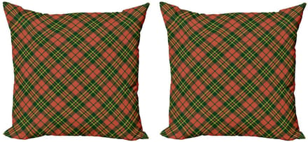 ABAKUHAUS Kussenhoes Set – 2×50×50 cm – Omkeerbaar dessin – Microvezel