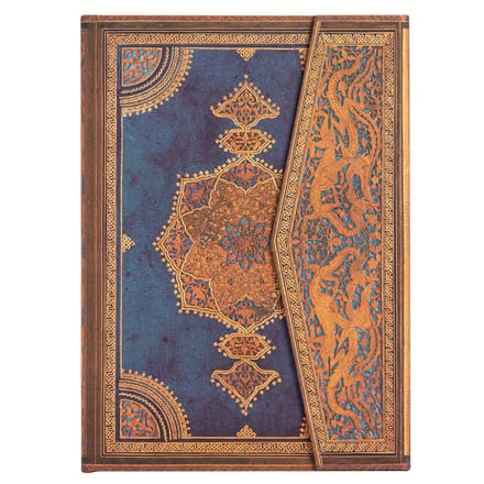 Paperblanks cahier, safavid indigo, hardcover, formaat midi, blanco
