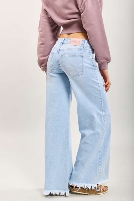Toxik3 - lage taille jeans gerafeld