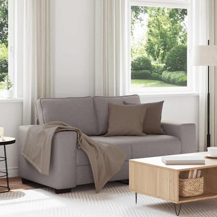 vidaXL - 2-zitsbank - Taupe - 160x77x82 - cm - Stof