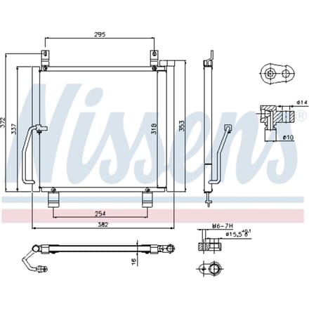 Condensator, airconditioning NISSENS 940301