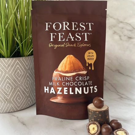 Forest Feast praline krokante melkchocolade-omhulde hazelnoten, 100 g