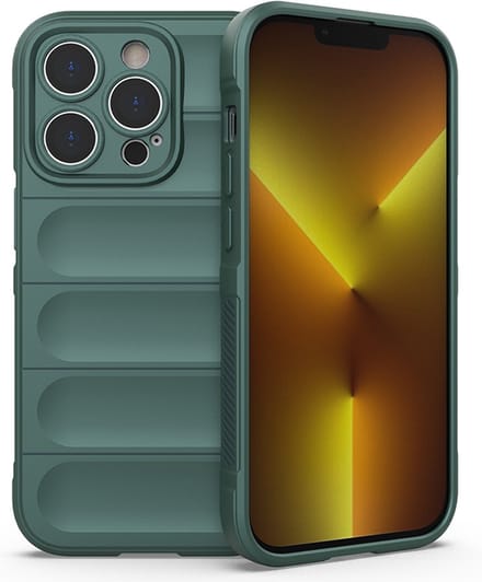 MobyDefend Hoesje - Geschikt voor iPhone 14 Pro - TPU Gripcase - Groen