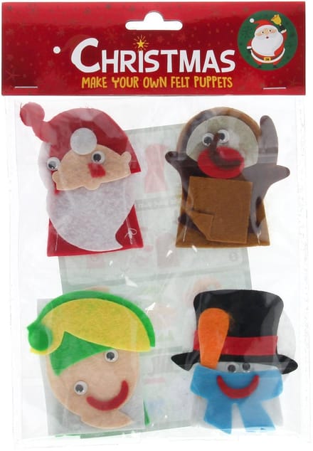 Wins Holland - Make your own Felt Finger Puppets Christmas 4 pcs