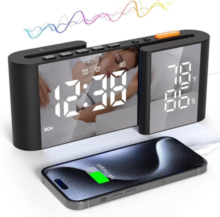 Digitale Wekker Radio met Temperatuur- en Vochtigheidsdisplay en USB-oplader