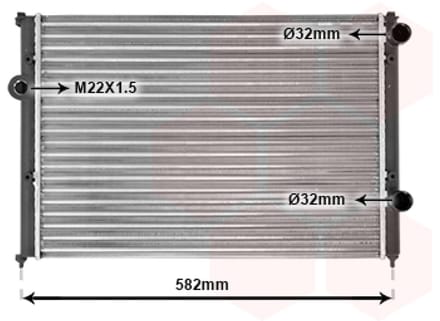 Van Wezel - RADIATOR VOOR VW PASSAT B3 1988-1993 3A0121253