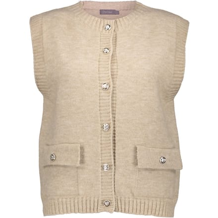 Geisha Gilet With Pockets Sand Größe: L | Gilets Outlet | Damen | Braun