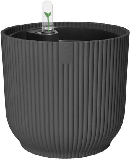 Elho Vibes Fold Round 22 Bloempot met Self-Watering Insert - Antraciet