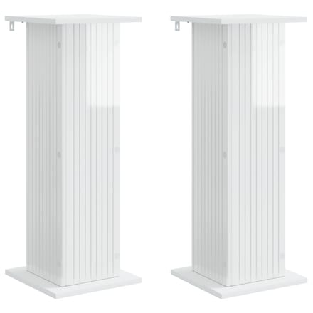 vidaXL - Plantenstand - 2 - st - Hoogglans - Wit - 30,5 - x - 30 - x - 80,5 - cm