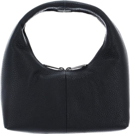 MANDARINA DUCK Leren Handtas Mellow Leather Hobo Nero Zwart