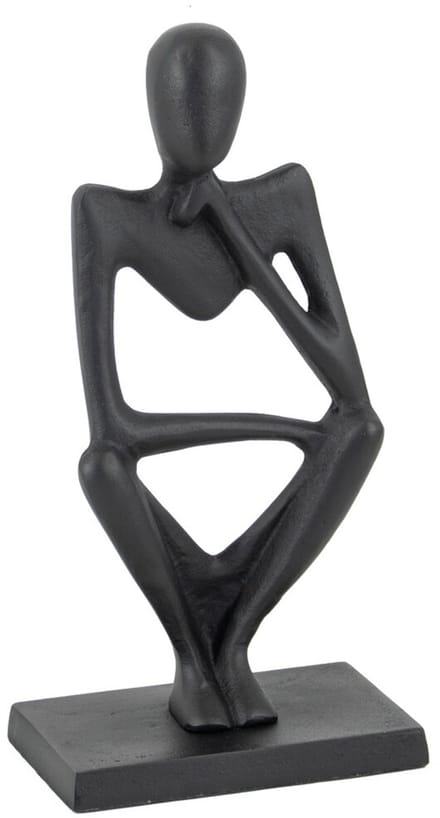 Ornament zittend zwart - HomeBound by KY HomeBound - beeld metaal mens - hoogte 29 cm