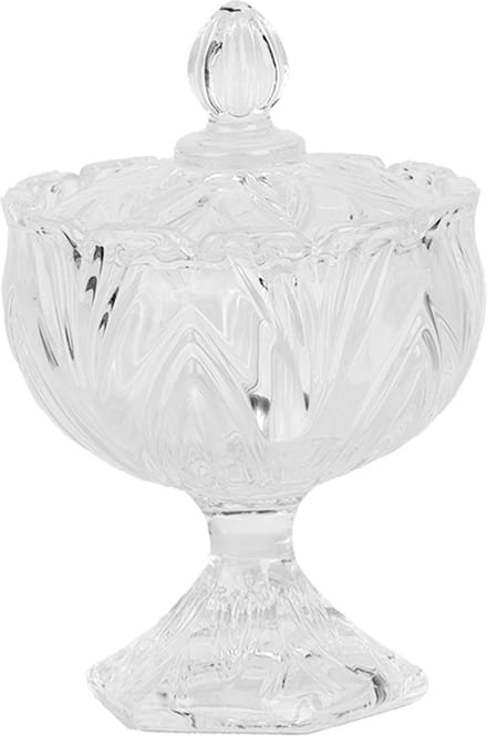 Clayre & Eef Voorraadpot Ø 10x15 cm Transparant Glas