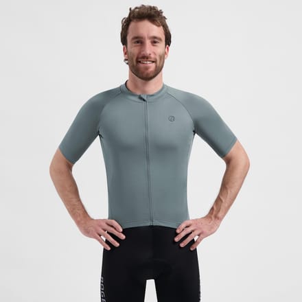 Rogelli Essential II Heren Fietsshirt - Korte Mouw - Lange Rits - Grijs