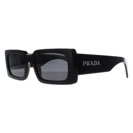 Prada PRA07S 1AB5S0 zwarte donkergrijze zonnebril